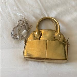 Gold Zara bag